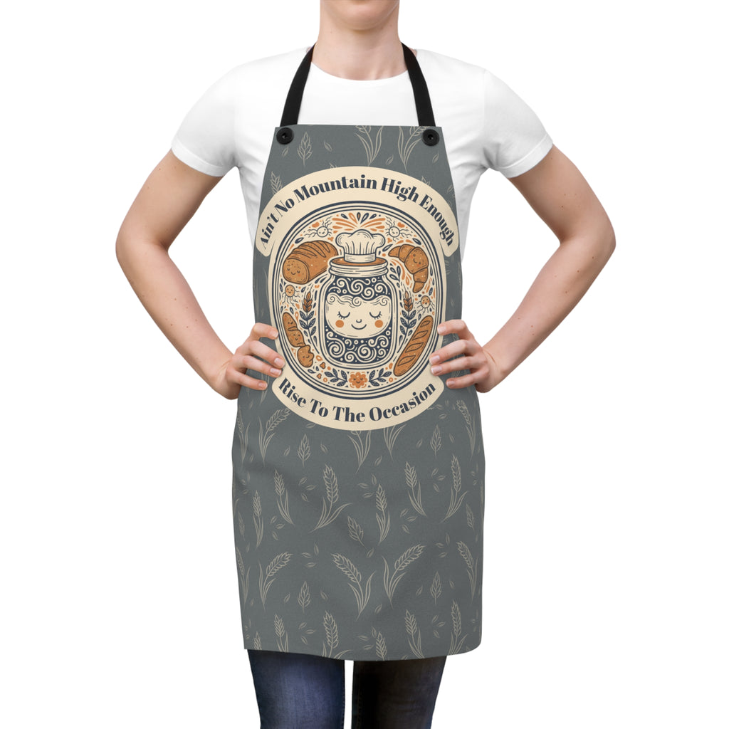 Sourdough Baking Apron – Cozy Gift for Bread Lovers * Grey Rise to the Occasion*