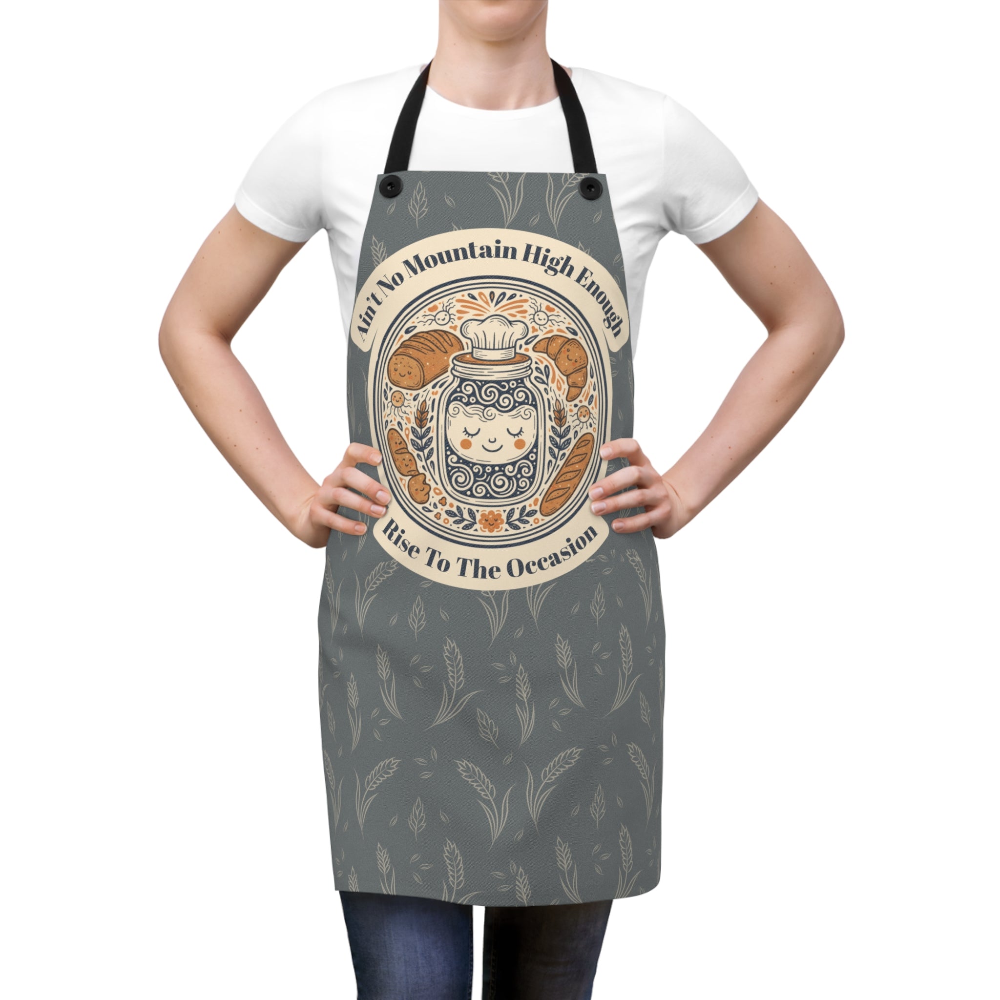 Sourdough Baking Apron – Cozy Gift for Bread Lovers * Grey Rise to the Occasion*