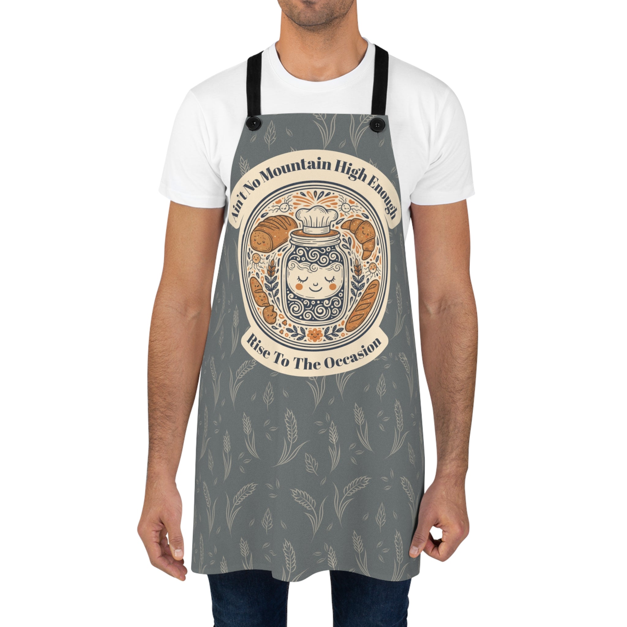 Sourdough Baking Apron – Cozy Gift for Bread Lovers * Grey Rise to the Occasion*