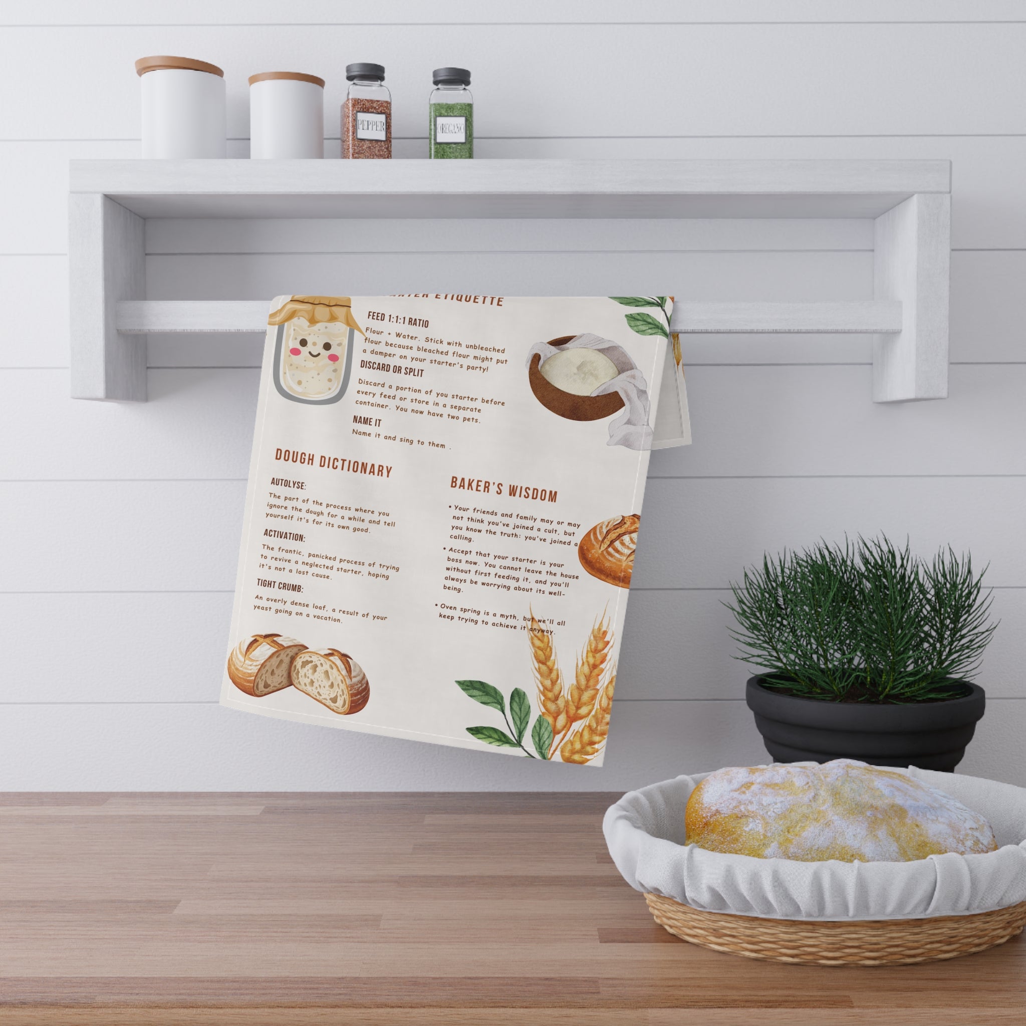 Sourdough Kitchen Towel – Flour, Water, Magic