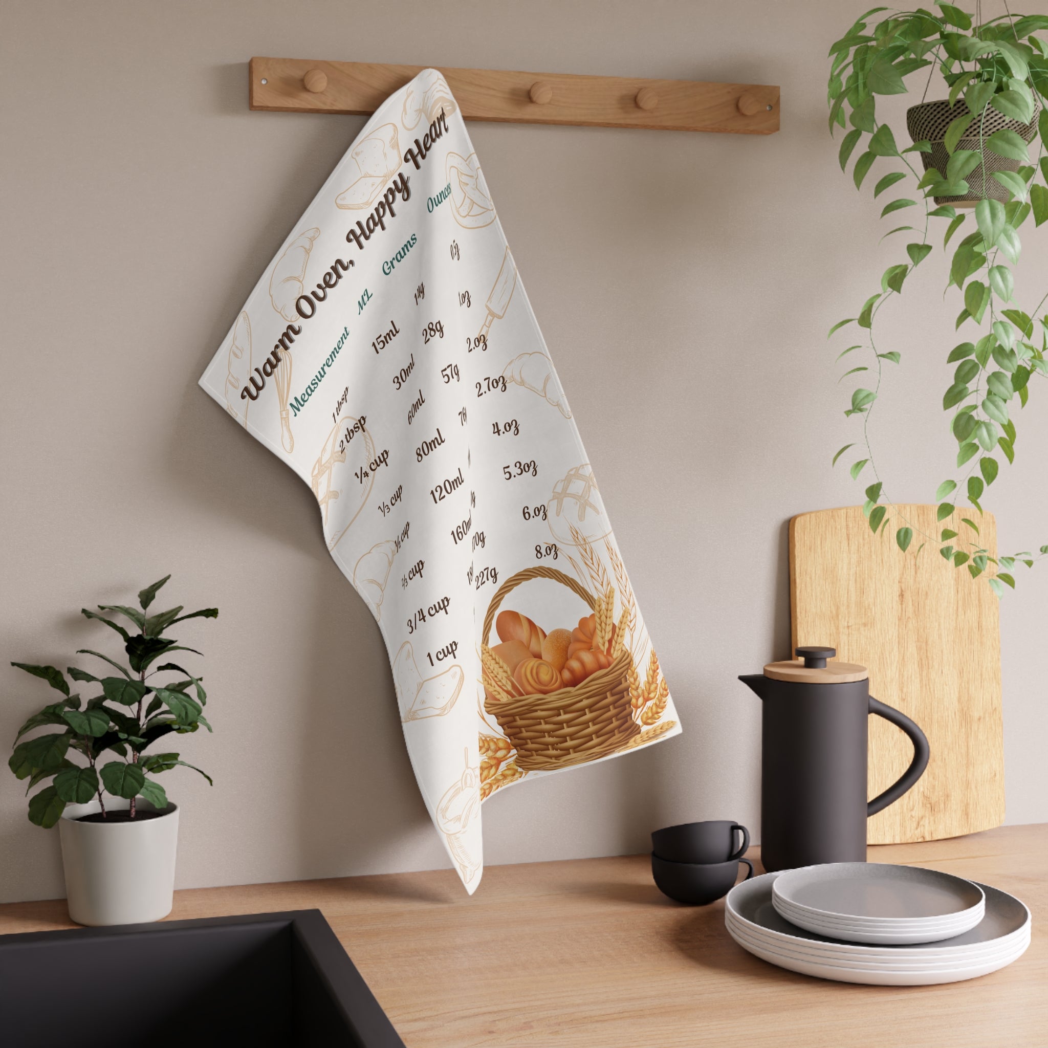 Baking Chart Kitchen Towel — The Perfect Helper for Every Baker