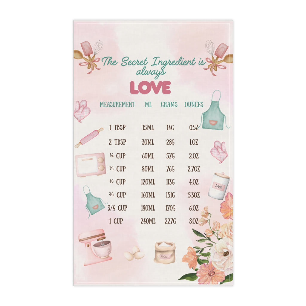 The Secret Is Love - Baking Chart Towel