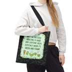 Matcha Lovers Tote Bag – Adulting is Hard & Caffeine Helps