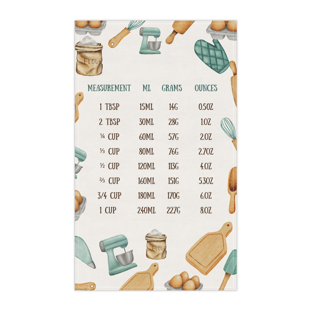 Baking Chart Kitchen Towel — The Perfect Helper for Every Baker