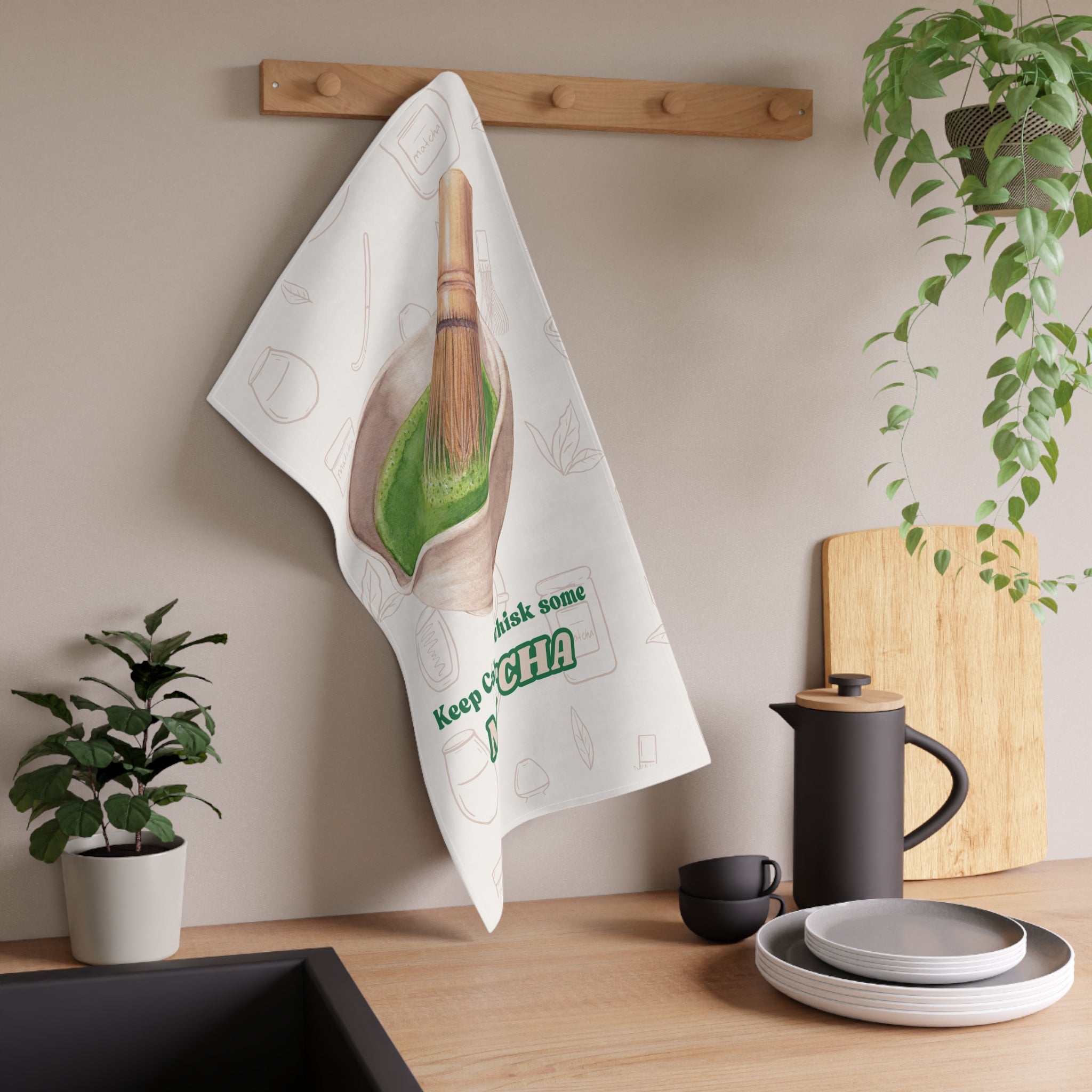 Matcha Kitchen Towel – Green Tea-Inspired Cozy Kitchen Towel