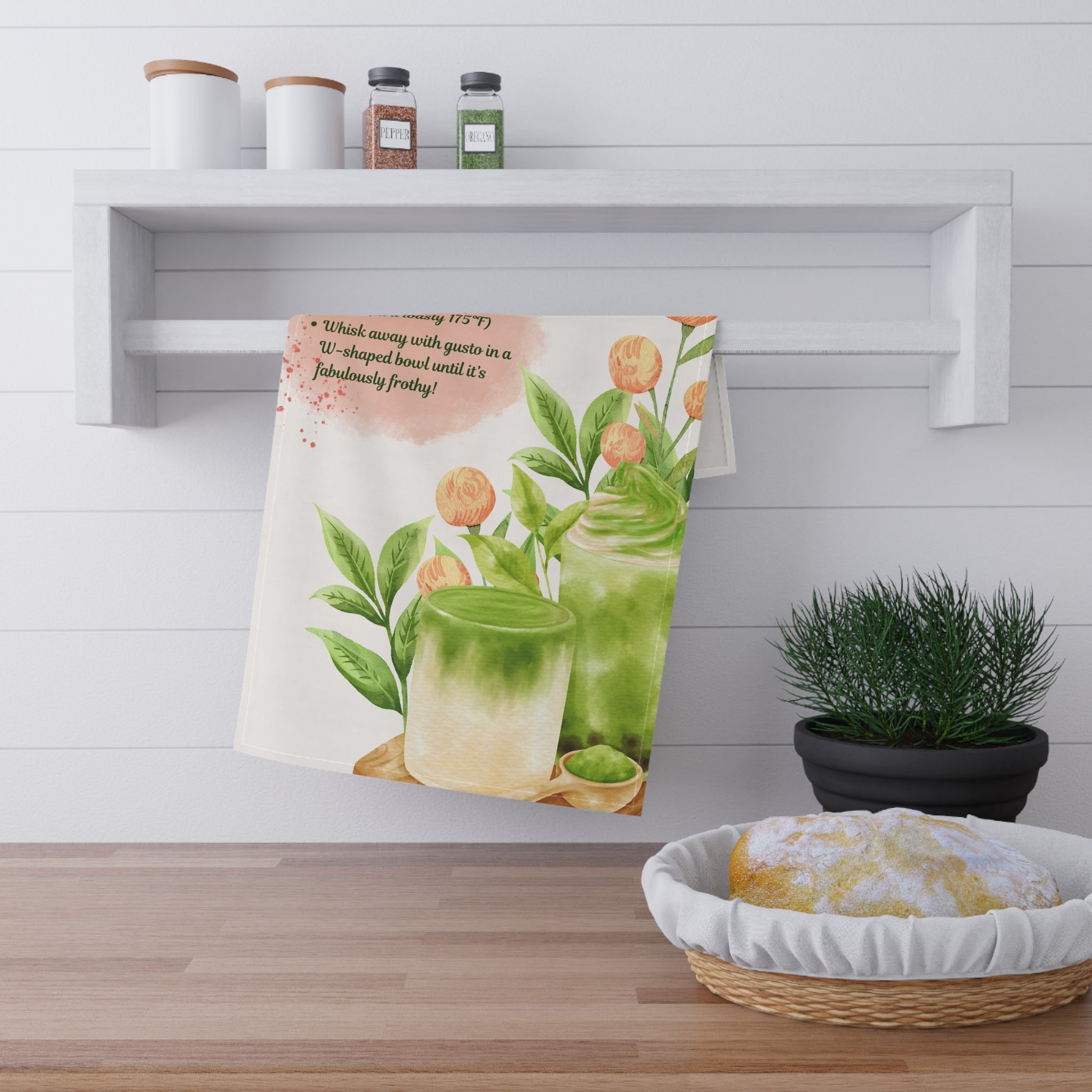 Matcha Kitchen Towel – Green Tea-Inspired Cozy Kitchen Towel
