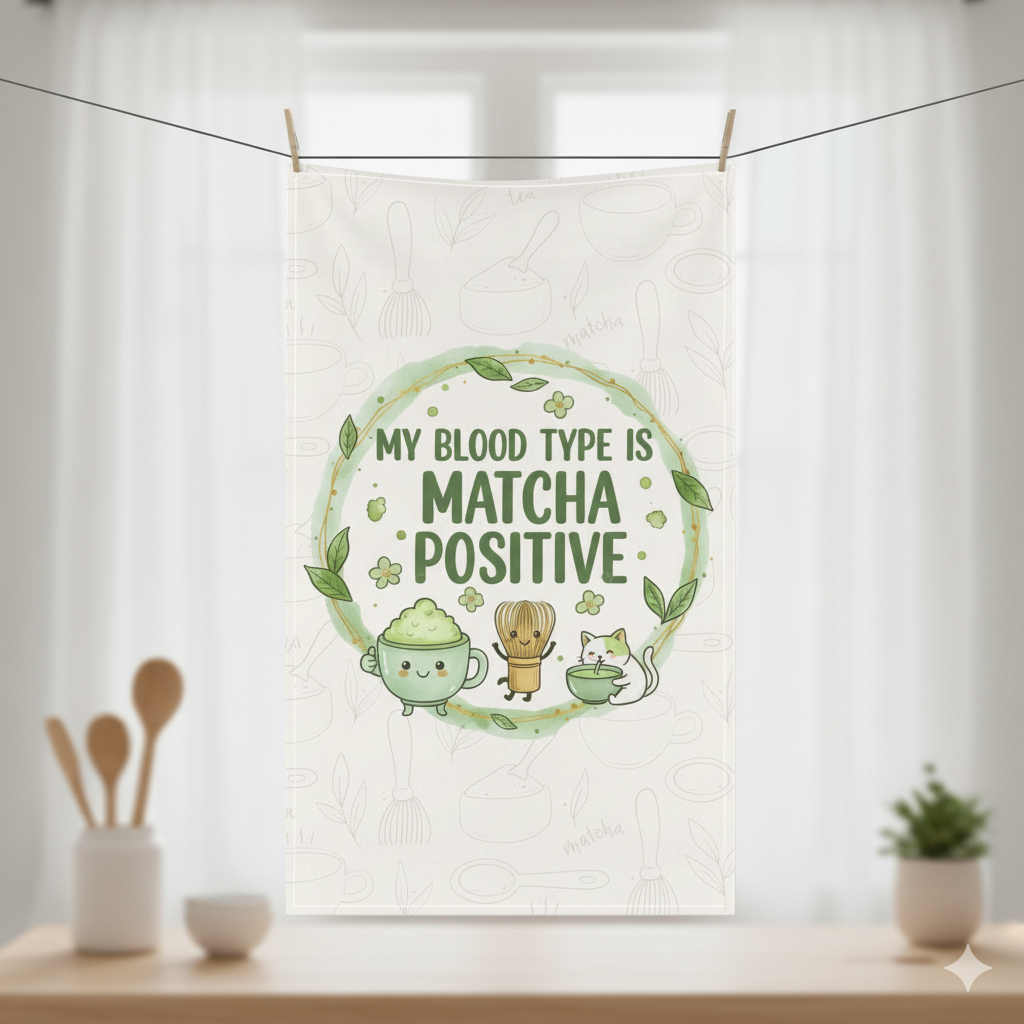 Matcha Kitchen Towel – Green Tea-Inspired Cozy Kitchen Towel
