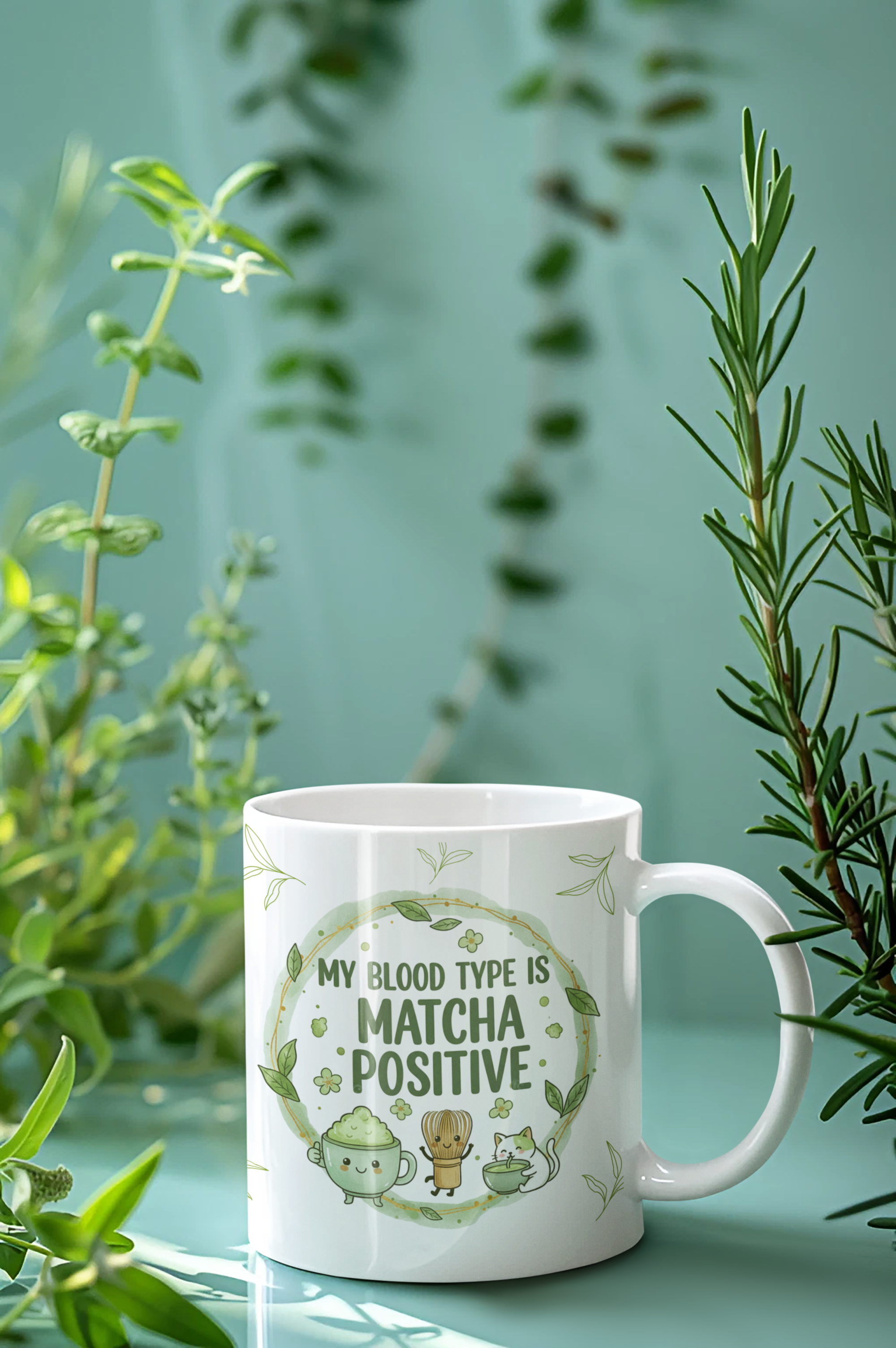 Matcha Positive - Cozy Ceramic Mug for Matcha & Tea Lovers