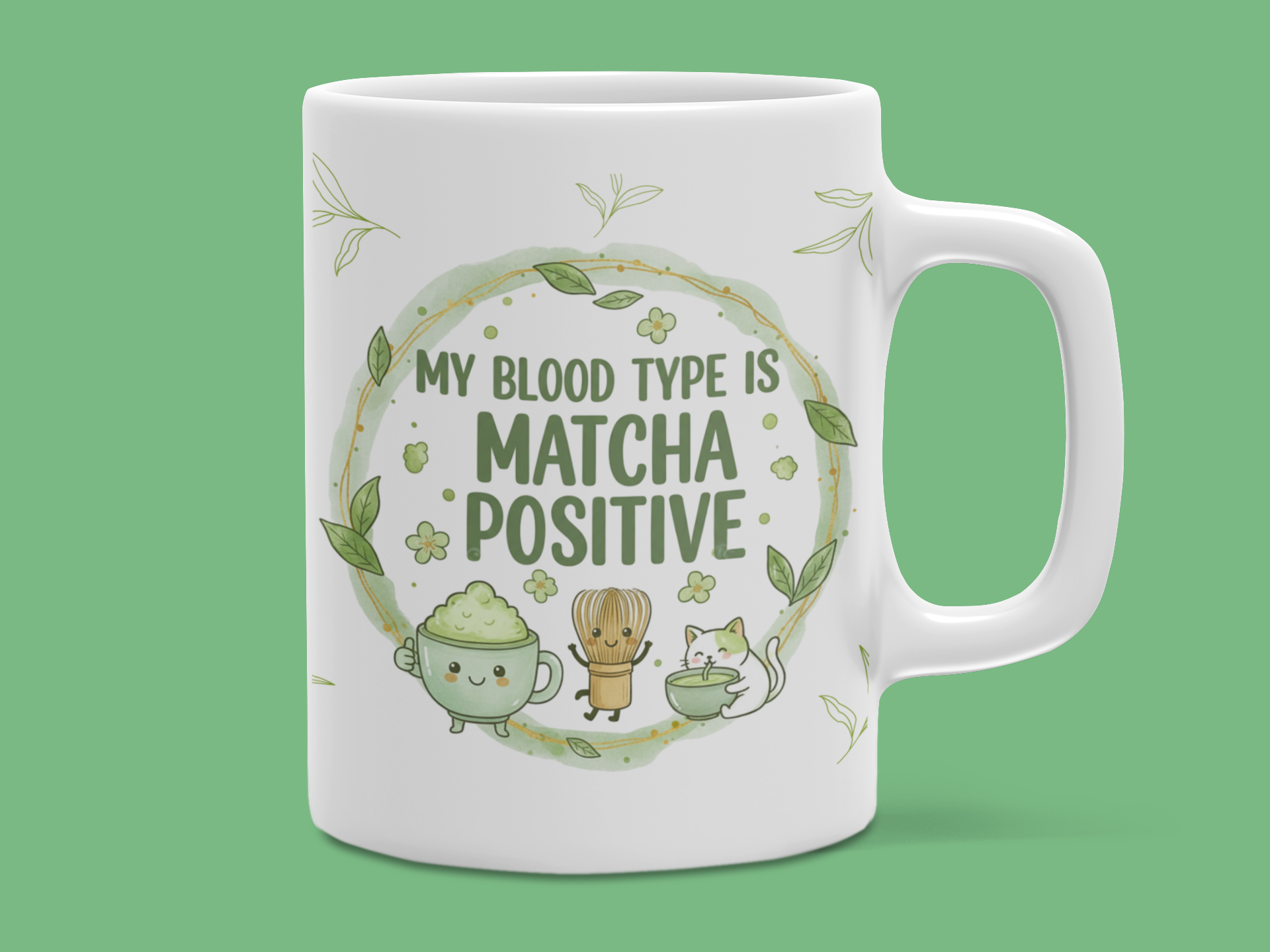 Matcha Positive - Cozy Ceramic Mug for Matcha & Tea Lovers
