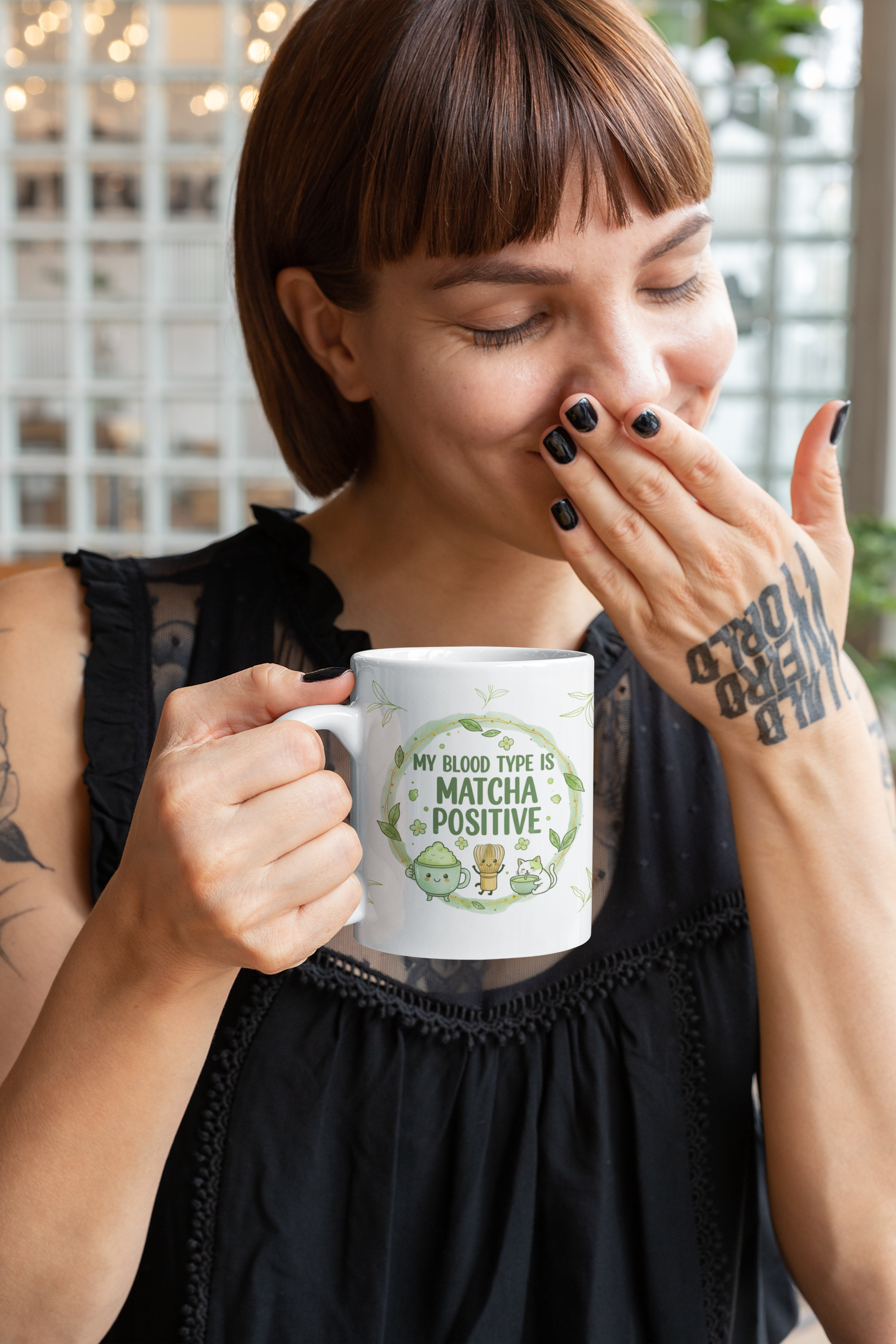 Matcha Positive - Cozy Ceramic Mug for Matcha & Tea Lovers