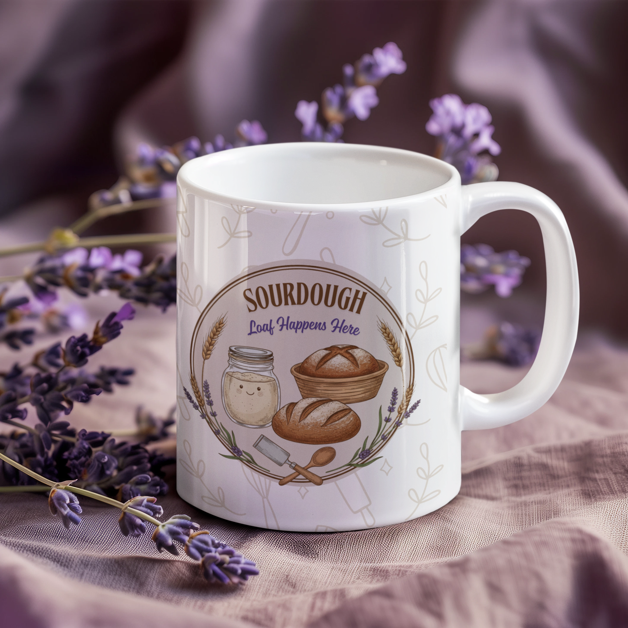 Loaf Happens Here - Sourdough Ceramic Mug