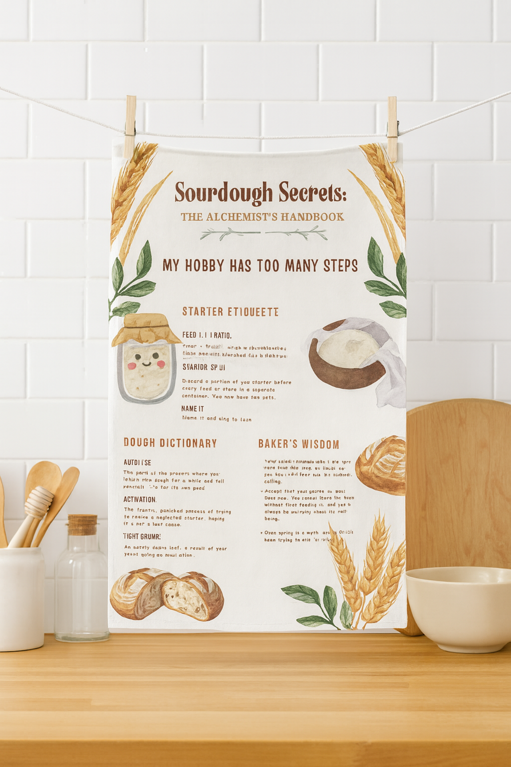 Sourdough Kitchen Towel – Flour, Water, Magic