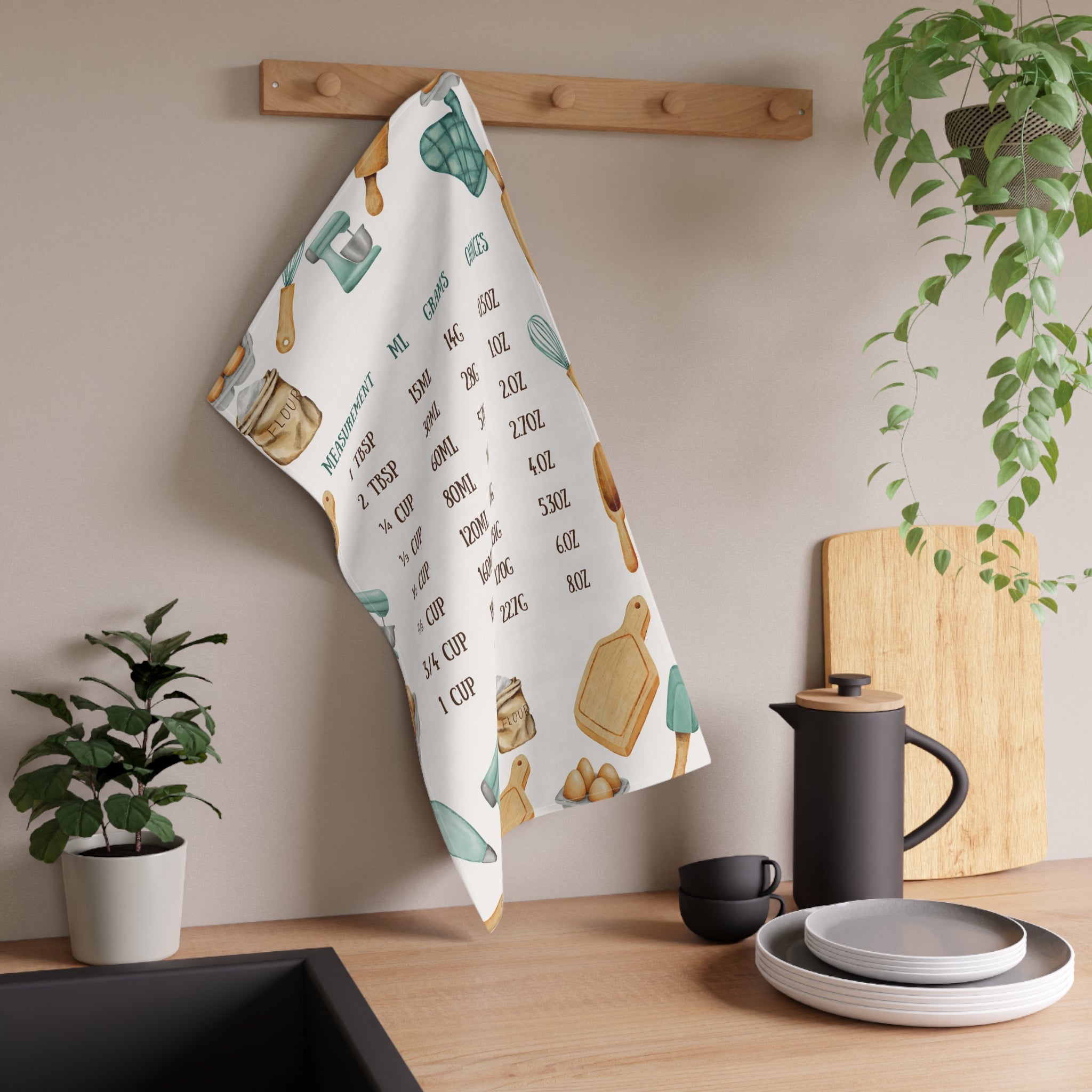 Baking Chart Kitchen Towel — The Perfect Helper for Every Baker