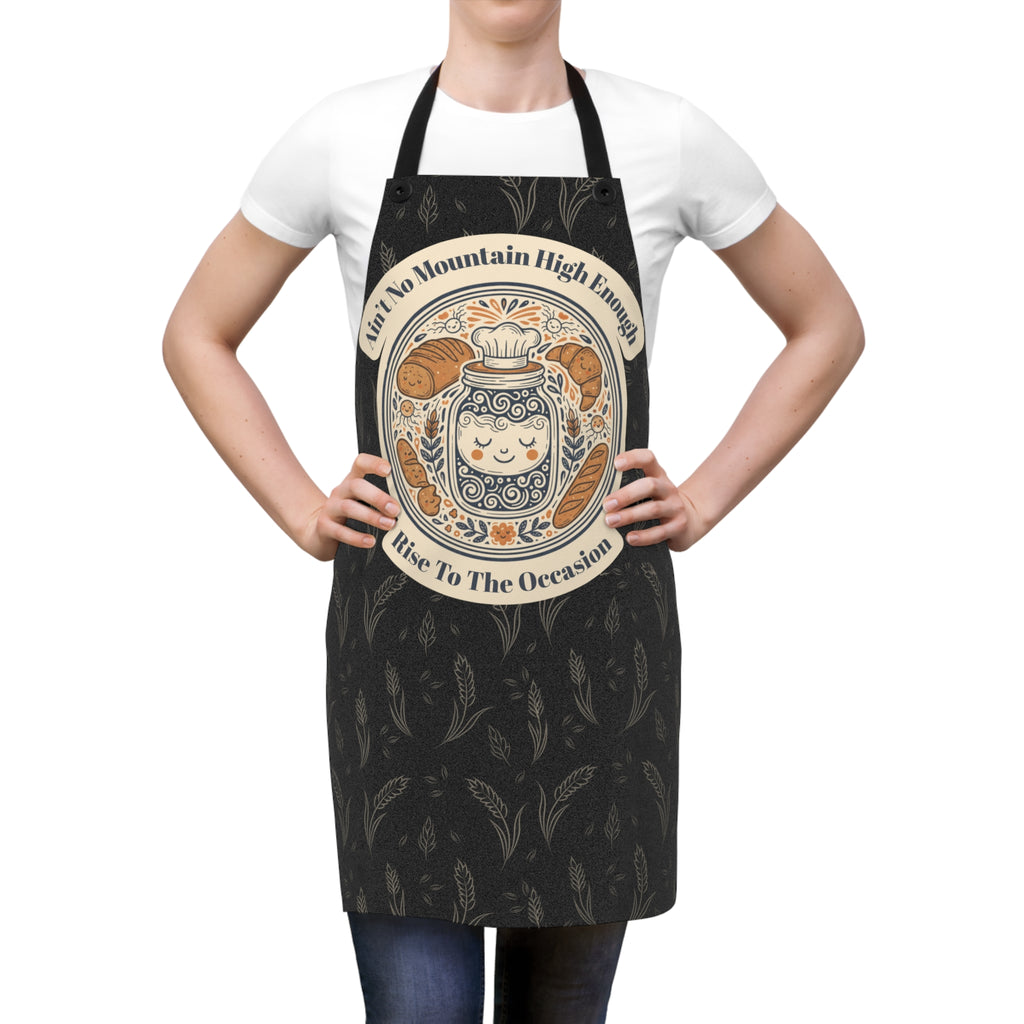 Sourdough Baking Apron – Cozy Gift for Bread Lovers  "Black Rise to the Occasion"