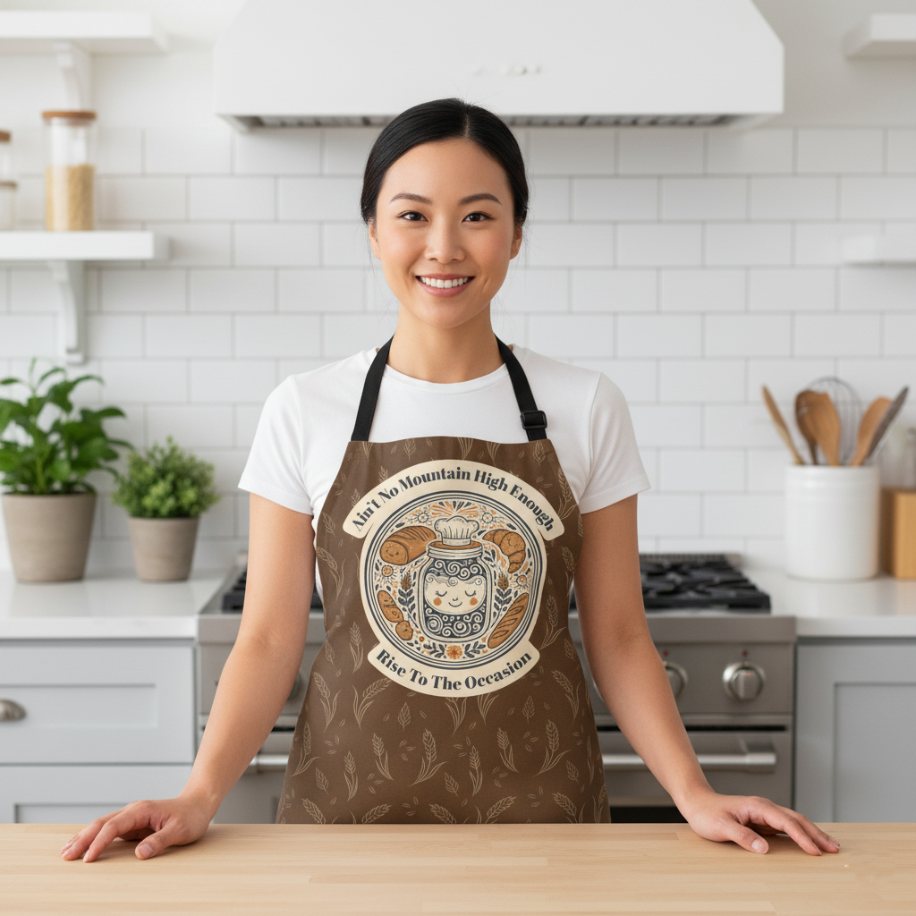 Sourdough Baking Apron – Cozy Gift for Bread Lovers * Brown Rise to the Occasion *