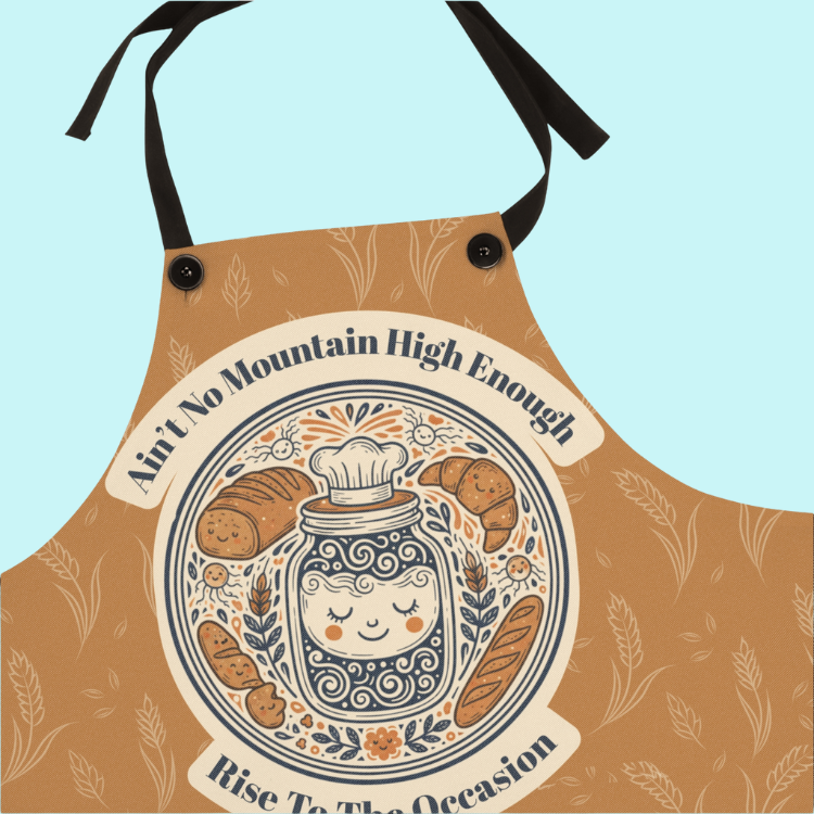 Sourdough Baking Apron – Cozy Gift for Bread Lovers * Bronze Rise to the Occasion *