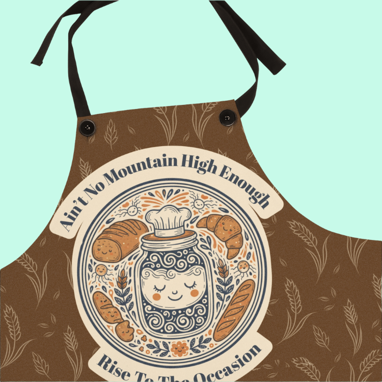 Sourdough Baking Apron – Cozy Gift for Bread Lovers * Brown Rise to the Occasion *